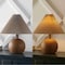 Jonathan Y Aksel 17.25" Coastal Scandinavian Resin/Iron Sphere LED Table Lamp w/Pleated Shade and Pull Chain, Br JYL1145A - alternate 2