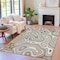 Homeroots 9' X 12' Ivory And Charcoal Geometric Washable Indoor Outdoor Area Rug 631393 - alternate 3