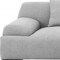 Homeroots 86" Gray Sofa And Toss Pillows With Black Legs 480922 - alternate 2
