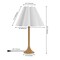 Jonathan Y Abel 25.5" Modern Coastal Pleated Shade Faux Wood Column LED Table Lamp, Brown Wood Finish, 2PK JYL5401A-SET2 - alternate 3