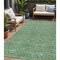 Homeroots 5' X 8' Sage Fern Green And Peach Geometric Washable Indoor Outdoor Area Rug 615231 - alternate 1