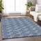 Homeroots 3' X 5' Navy Blue And Ivory Geometric Washable Indoor Outdoor Area Rug 595019 - alternate 3
