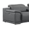 Homeroots Ash Gray Leather Modular L Shaped Eight Piece Corner Sectional With Console 643916 - alternate 3