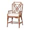 Bali & Pari Emery Marbled Tortoise Natural Rattan Dining Chair, Armchair Style 268-14700-ZORO - alternate 1