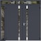 Vdomdoors Aluminum Double Doors Cynex 6777 Grey 1 Sidelight and Top Transom Mirrored Clear Glass Modern Paint CYNEX6777DEXD-GRE-W72+14xH96+14-LH-I - alternate 2