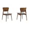 Armen Living Kalia Wood Dining Chair in Walnut Finish with Charcoal Fabric - Set of 2 LCKACHWACH - alternate 1