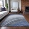 Homeroots 5' X 8' Denim Blue And Navy Blue Abstract Washable Indoor Outdoor Area Rug 577290 - alternate 3