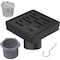 Hydroware Square Shower Drain, C06 Matte Black, 4 Inches HYD-0017 - alternate 2