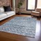 Homeroots 10' X 14' Blue And Silver Argyle Washable Indoor Outdoor Area Rug 615805 - alternate 2