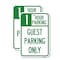Signmission 1 Hour Parking Guest Parking Only, 12'' X 18'' 2 Signs, Heavy Gauge Aluminum, 2PK A-1218-2PACK-24648 - alternate 1