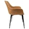 Leisuremod Markley Modern Leather Dining Arm Chair with Metal Legs, Light Brown EC26BR - alternate 2