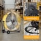Edendirect 24in 3-Speed Portable High Velocity Drum Fan, Yellow, 1/3 HP, Turbo Blade, Low Noise IR-FAN7804 - alternate 3