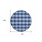 Homeroots 8' Navy Blue And Ivory Round Plaid Washable Indoor Outdoor Area Rug 595501 - alternate 3
