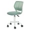 Homeroots Teal and White Adjustable Height Swivel Rolling Office Chair 568063 - alternate 4