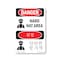 Signmission OSHA Danger Sign, Hard Hat Area Bilingual, 24in X 18in Aluminum, OS-DS-A-1824-VK-1292 OS-DS-A-1824-VK-1292 - alternate 1