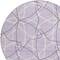 Homeroots 8' Lavender And Ivory Round Geometric Washable Indoor Outdoor Area Rug 613015 - alternate 3