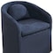 Homeroots Blue Chenille Wing Back Dining Side Chair 719649 - alternate 4