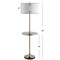 Jonathan Y Luce 59" Metal/Wood LED Floor Lamp with Table, Black/Brass JYL3056A - alternate 2