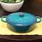 Crock-Pot Crock Pot Artisan Enameled Cast Iron 5 Quart Round Braiser Pan with Self Basting Lid in Teal Ombre 112002.02 - alternate 1