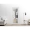 Sartodoors Slab Barn Door Panel Clear Glass, Lucia 2566 White Silk and Aluminum Strips, Sturdy Finished Doors LUCIA2566S-WS-32 x 96 - alternate 2