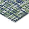 Homeroots 9' X 12' Navy Blue Green And Ivory Abstract Washable Indoor Outdoor Area Rug 602579 - alternate 4