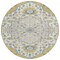 Homeroots 8' Gold Ivory And Blue Round Oriental Washable Indoor Outdoor Area Rug 596628 - alternate 2