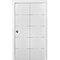 Sartodoors Sliding Closet Bi-fold Doors, Planum 0020 White Silk, Sturdy Tracks Moldings Trims Hardware Set, Wo PLANUM0020BF-WS-48 x 96 (2* 24x96) - alternate 1