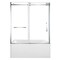 Kingston Brass 60" Acrylic Alcove Left-Hand Drain Tub with Right Sliding Tub Door, White/Polished Chrome KVTAP603622L1 - alternate 1