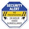 Signmission Security Alert No Trespassing 24 Ho, 10 Inch X 10 Inch, Aluminum Metal Signs OC-A-10-185 - alternate 1