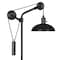 Homeroots 33" Black Metal Adjustable Desk Table Lamp With Black Dome Shade 524294 - alternate 3