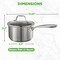 Nutrichef 2 Quart Stainless Steel Saucepan with Lid - Heavy Duty Pot with Ergonomic Handles, For All Cooktops NCSP2 - alternate 2