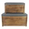 Homeroots Set Of 2 Rectangular Gray Linen Fabric And Wood Storage Benches 379848 - alternate 6