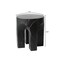 Leisuremod Crus Modern 18 in Round Fiberstone Side Table, 260 lb Capacity, Weather-Resistant, Fully Assembled CST17MBL - alternate 2