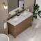 James Martin Vanities Brookfield 60'' D Vanity, Pecan w/ Ethereal Noctis Silestone  Top w/FreePower Wireless Charger 547-V60D-PCN-FENC - alternate 3