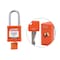 Brady Keyed Alike Padlock Unique Set Nylon Org 1.5 in Steel Shackle Keycode 7 SDPL-ORG-38ST-007 - alternate 1