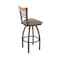 Holland Bar Stool Co Eleanor 30in Swivel Bar Stool with Bronze Finish, Medium Back and Canter Earth Seat 880 - alternate 1