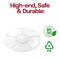 Smarty Had A Party Clear Big 6-Partition Round Disposable Plastic Trays (24 Trays), 24PK 2669-CASE - alternate 2