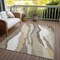 Homeroots 3' X 5' Beige Brown And Gray Abstract Washable Indoor Outdoor Area Rug 600936 - alternate 3