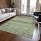 Homeroots 8' X 10' Artichoke Green Blue And Black Floral Washable Indoor Outdoor Area Rug 606173 - alternate 2