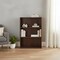 Homeroots 36" Brown Wood Adjustable Bookcase 355728 - alternate 3