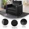 Flash Furniture Agent Black LeatherSoft Reception Chair with Right Side Charging Bank, Includes 2 Outlets, 2USB Por BT-827U-1-BK-CHR-GG - alternate 3