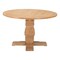 Homeroots 48" Brown Solid Wood Pedestal Base Round Top Dining Table 643962 - alternate 2