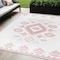 Homeroots 5' X 8' Orange Geometric Indoor Outdoor Area Rug 555597 - alternate 1