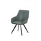 Homeroots Set of Two Green and Black Faux Leather and Wood Dining Arm Chairs, 2PK 716265 - alternate 1