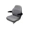 Uni Pro 441 Seat Top Assembly, With Armrests, Gray Vinyl 8384 - alternate 1