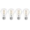 Bulbrite LED Filament, PK4, 7.6 W Dimmable A19 Light Bulb with Clear Finish and Medium Screw E26 Base, 2700K 776226 - alternate 1