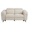 Homeroots 65in Cream and Silver Italian Leather Power Reclining Loveseat 720522 - alternate 1