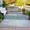 Homeroots 3' X 5' Teal Blue And Gray Abstract Washable Indoor Outdoor Area Rug 632059 - alternate 3