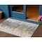 Homeroots 3' X 5' Ivory Charcoal And Silver Abstract Washable Indoor Outdoor Area Rug 582392 - alternate 1