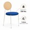 Leisuremod Euston Velvet Dining Chair with Woven Rattan Backrest & Stainless Frame, 4PK ECW17NBU4 - alternate 5